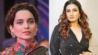 Kangana Ranaut in support of Raveena Tandon