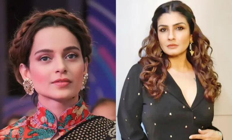 Kangana Ranaut in support of Raveena Tandon
