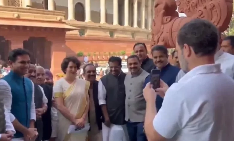 Priyanka Gandhi in Parliament