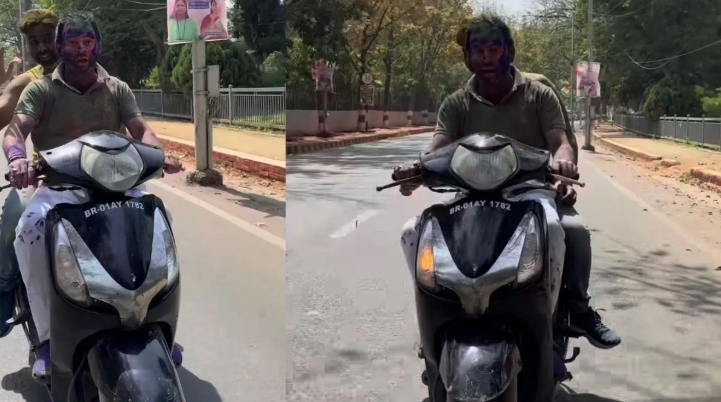 Tej Pratap Yadav challan