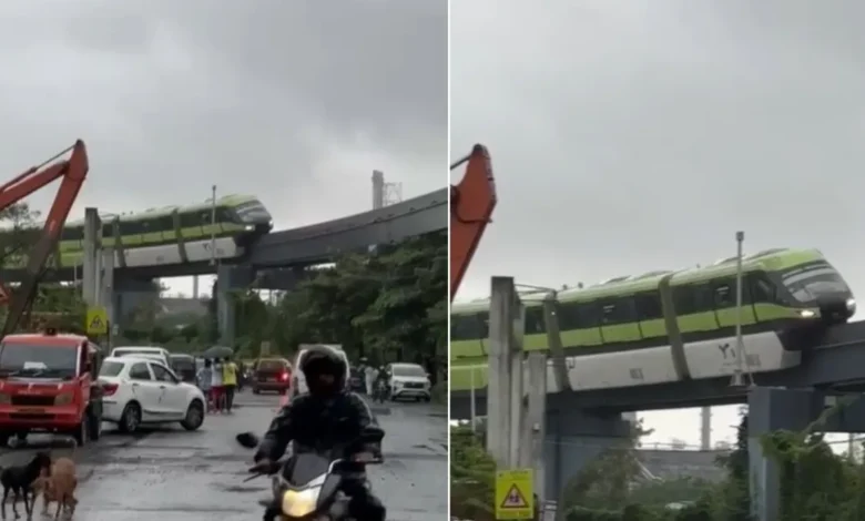 Monorail Stuck on the Bridge